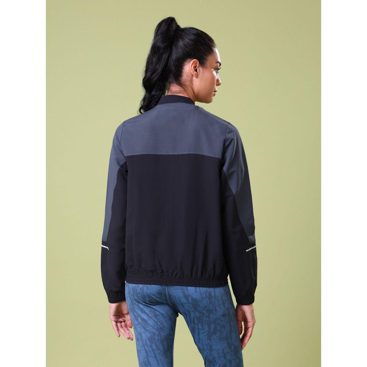 جاكيت منسوج بنمط كتل الالوان وأكمام طويلة تكنوسبورت × ستايلي-women-clothing-sportswearandactivewear-coatsandjackets-jackets-image-2