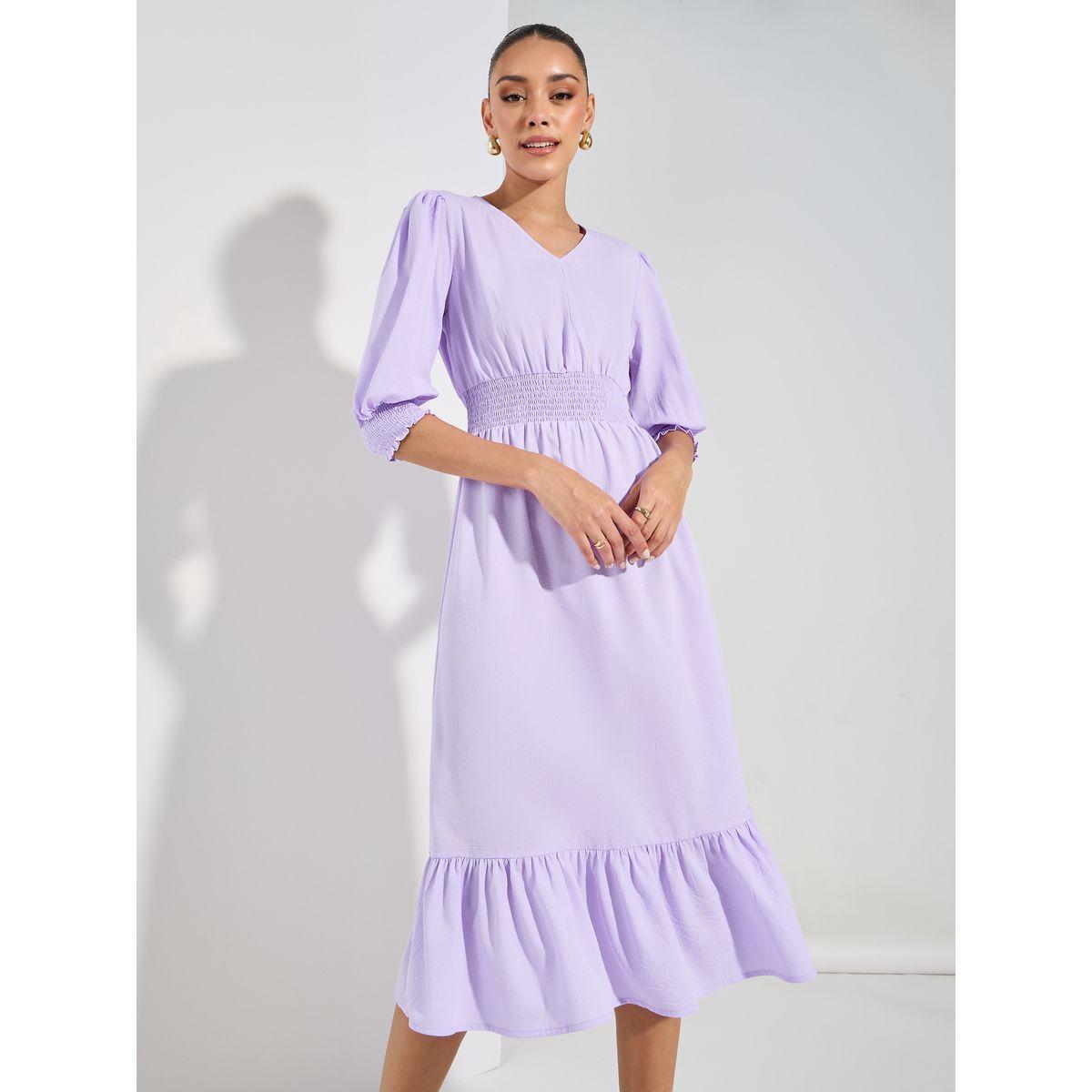 فستان ميدي بتفاصيل بارزة الملمس-women-clothing-dresses-image-1