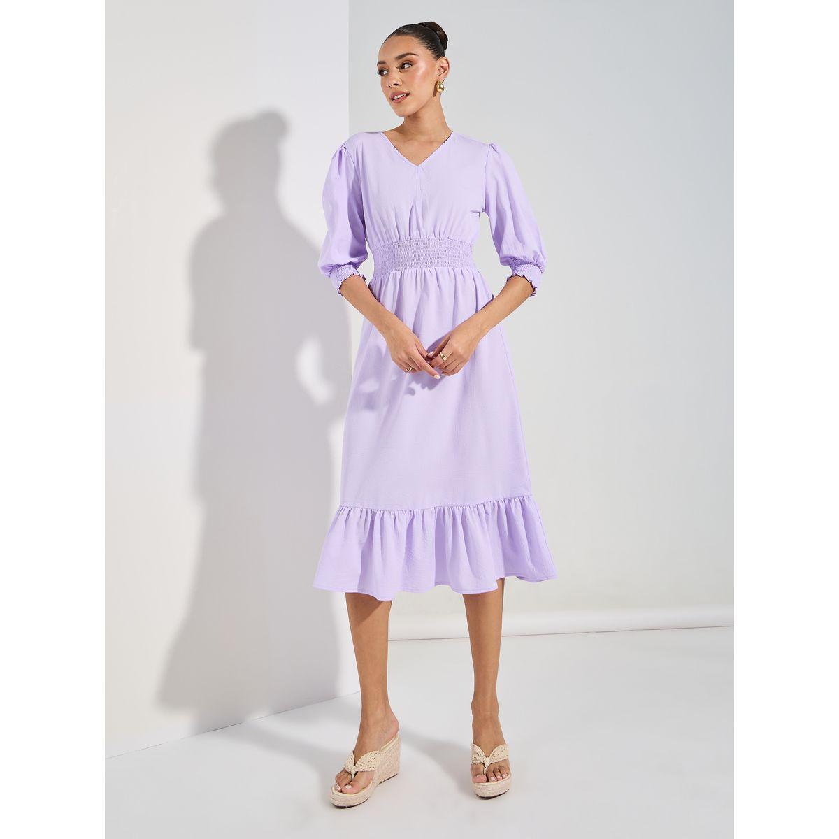 فستان ميدي بتفاصيل بارزة الملمس-women-clothing-dresses-image-2