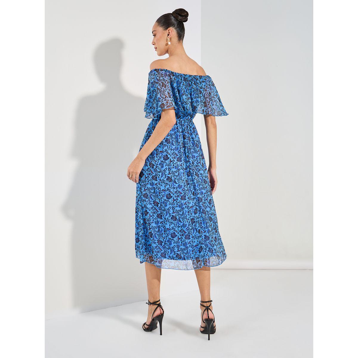 فستان ميدي مطبع بالكامل مع اكتاف مكشوفة-women-clothing-dresses-image-4