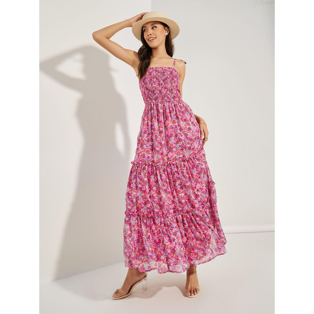 Styli Tie Strap Floral Tiered Maxi Dress-women-clothing-dresses-image-2