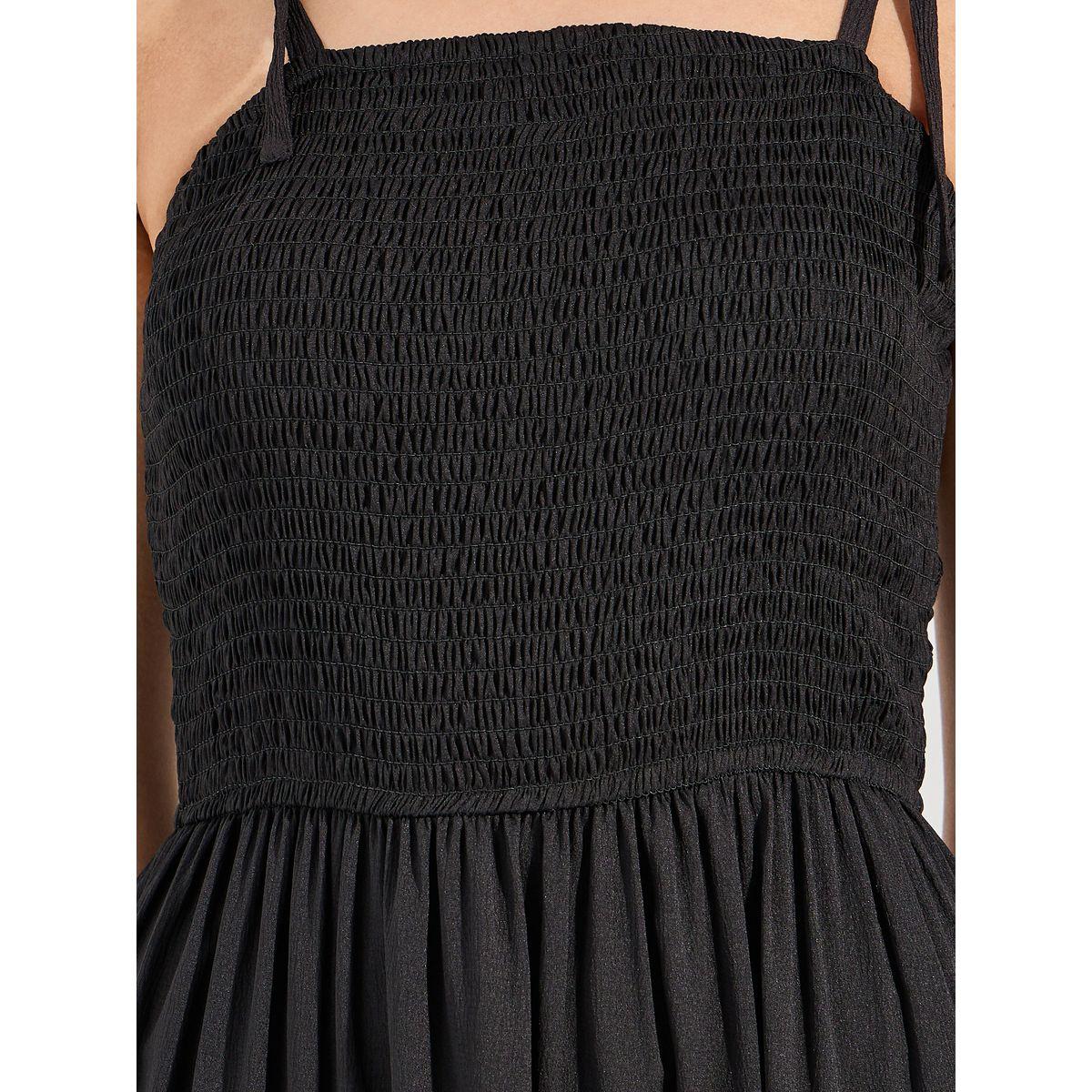 Styli Tie-Up Strap Shirred Yoke Maxi Dress-women-clothing-dresses-image-3
