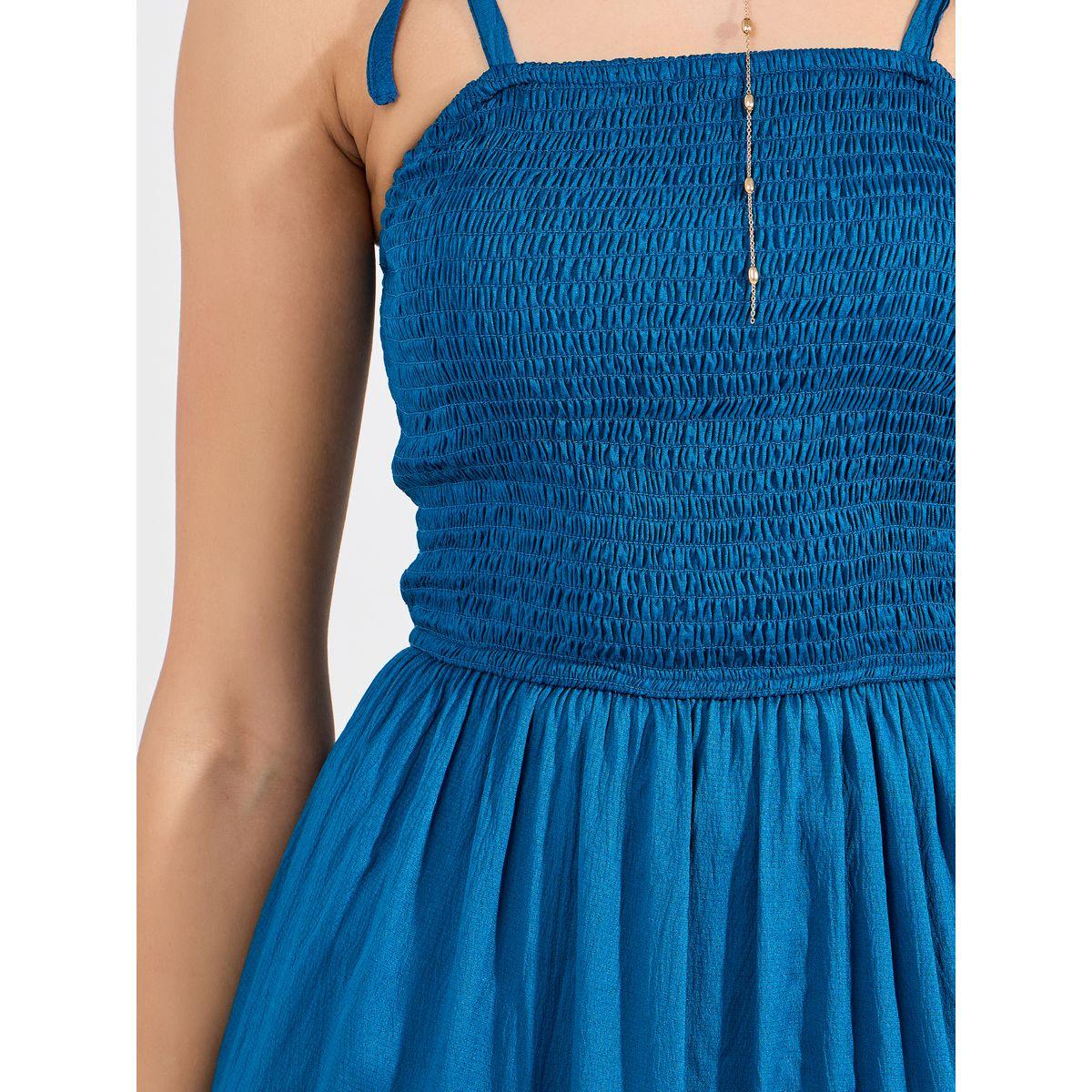 Styli Tie-Up Strap Shirred Yoke Maxi Dress-women-clothing-dresses-image-4
