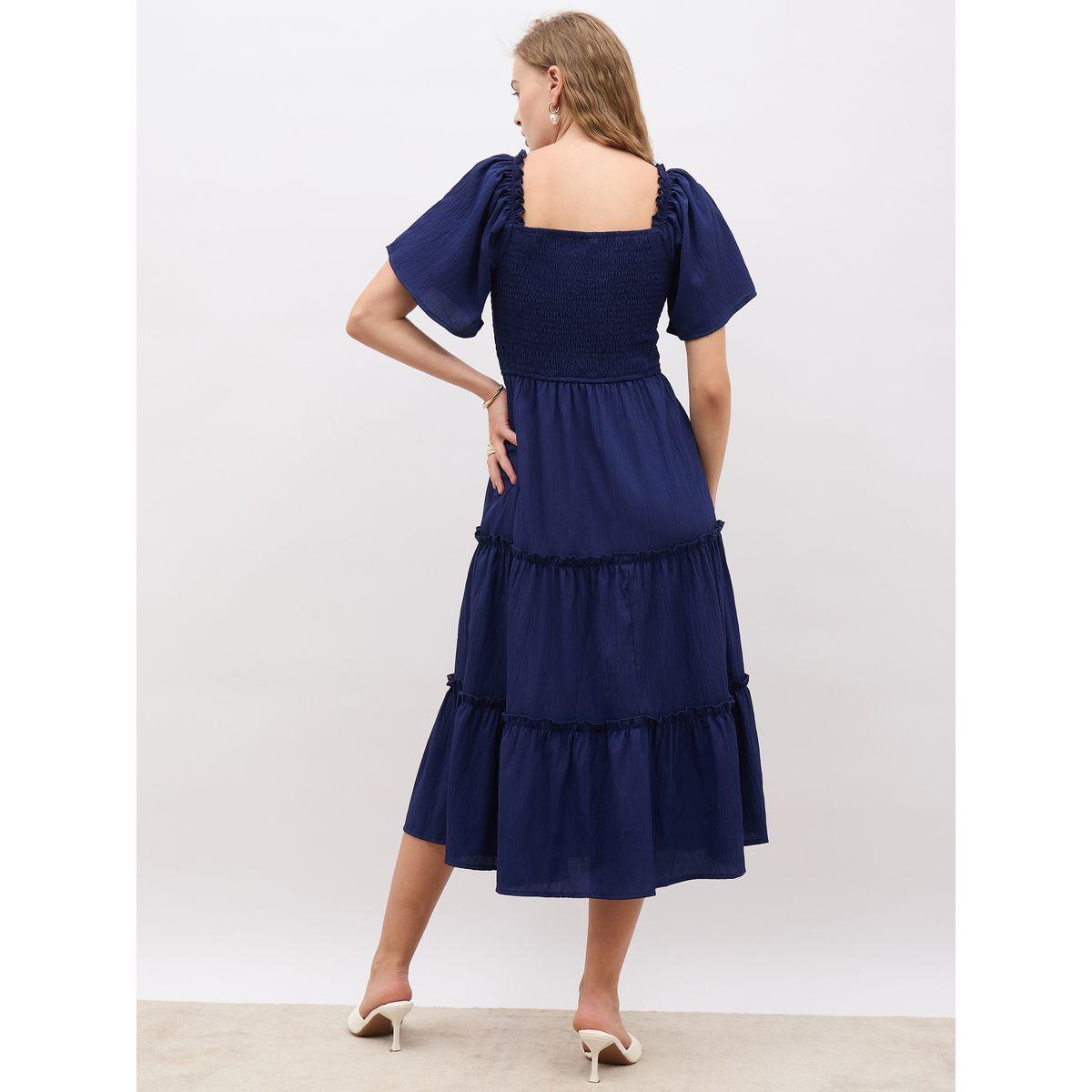 Styli Square Neck Smocked Tiered Midi Dress-women-clothing-dresses-image-5