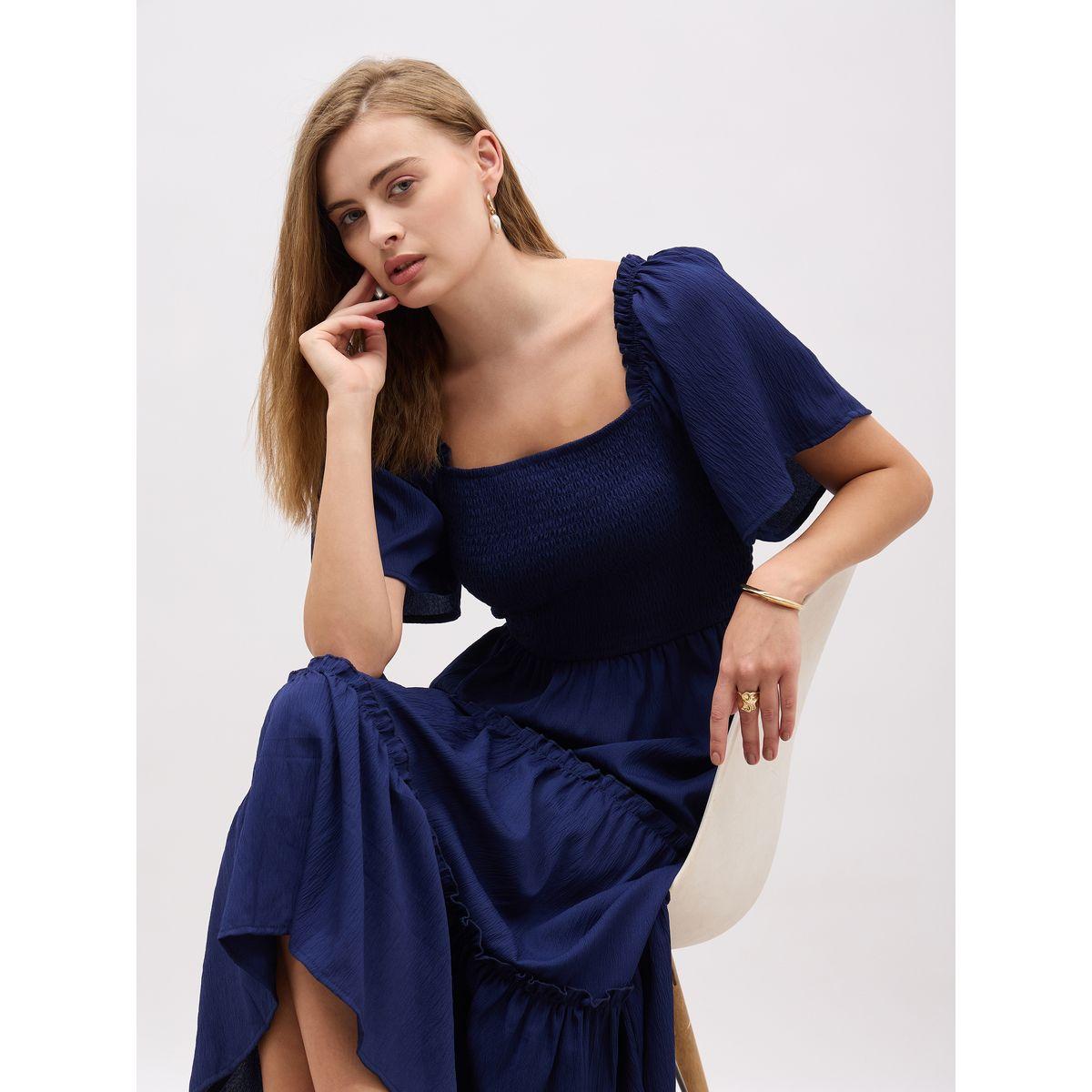Styli Square Neck Smocked Tiered Midi Dress-women-clothing-dresses-image-6