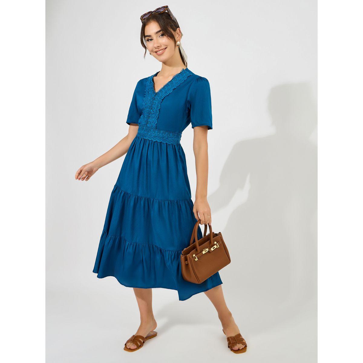 Styli Lace Insert Tiered Midi Dress-women-clothing-dresses-image-1