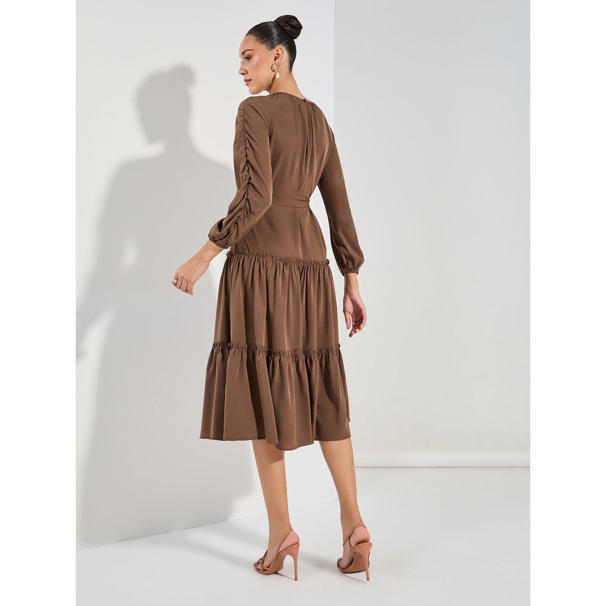 Styli Plain Long Sleeves Tiered Midi Dress-women-clothing-dresses-image-4