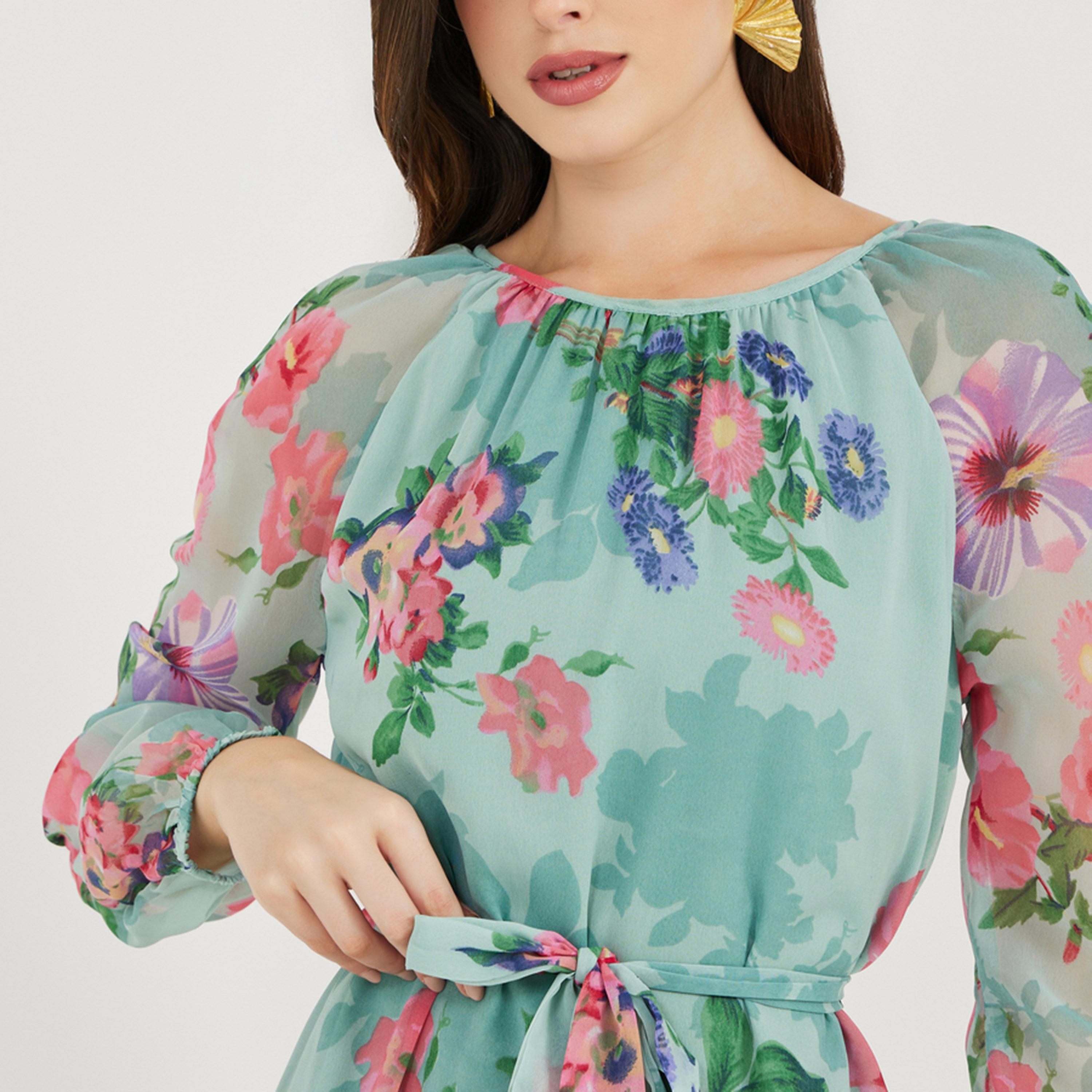 فيشود ستايلي - فستان ماكسي متعدد الطبقات بطبعة زهور-women-clothing-dresses-image-5
