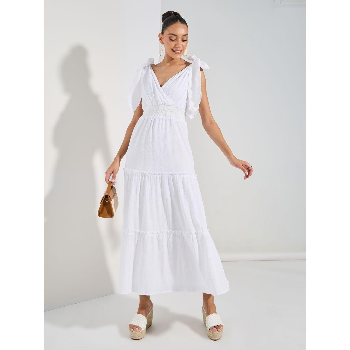فستان طويل بلا اكمام مع اربطة وكسرات-women-clothing-dresses-image-1
