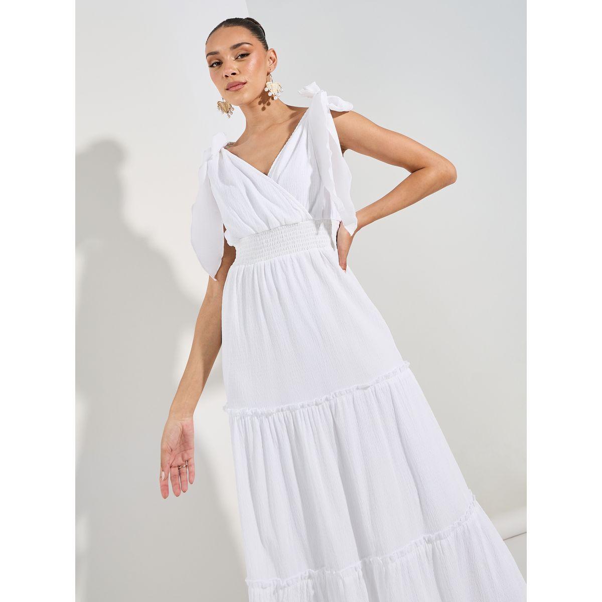 فستان طويل بلا اكمام مع اربطة وكسرات-women-clothing-dresses-image-2