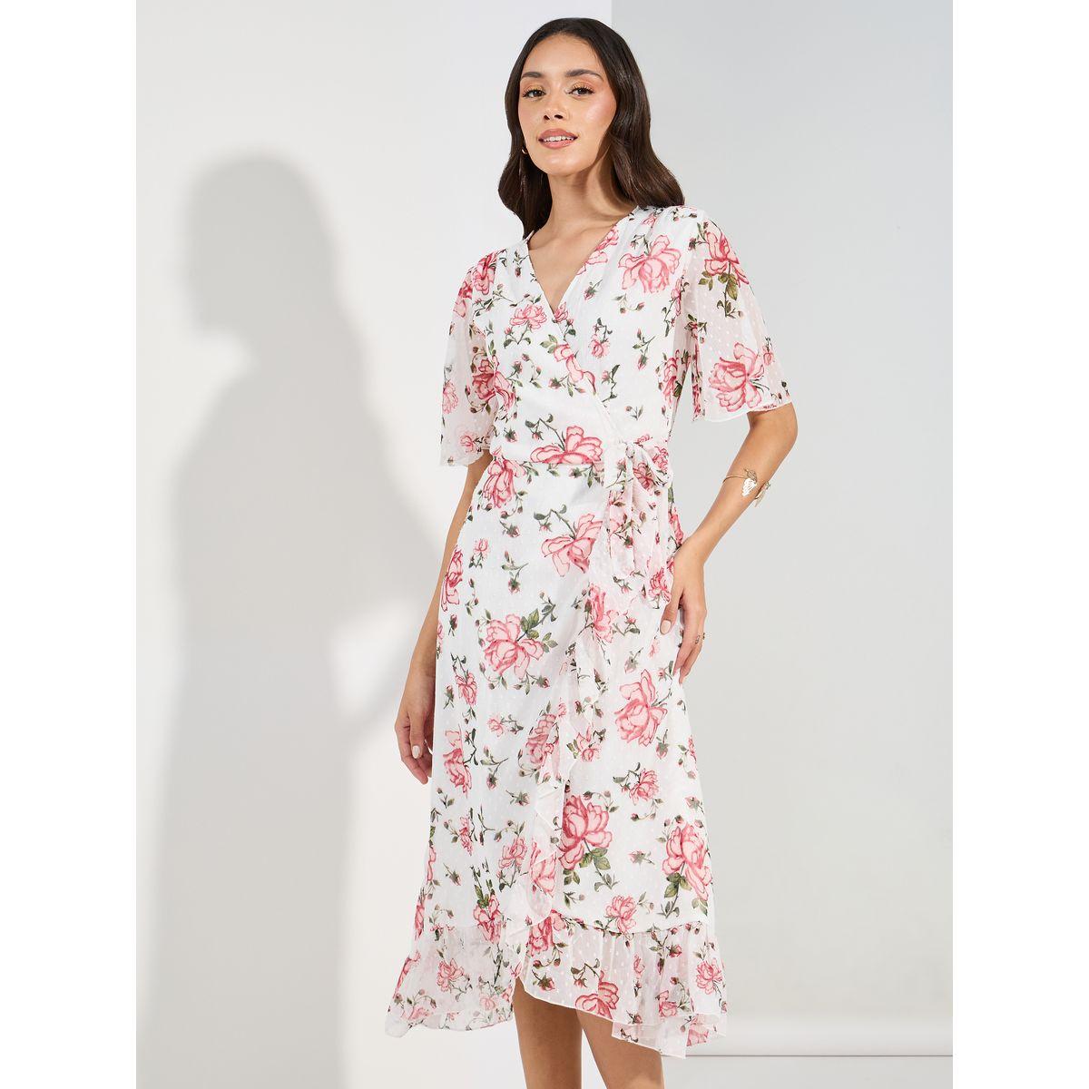 Styli Floral Print Wrap Midi Dress-women-clothing-dresses-image-2