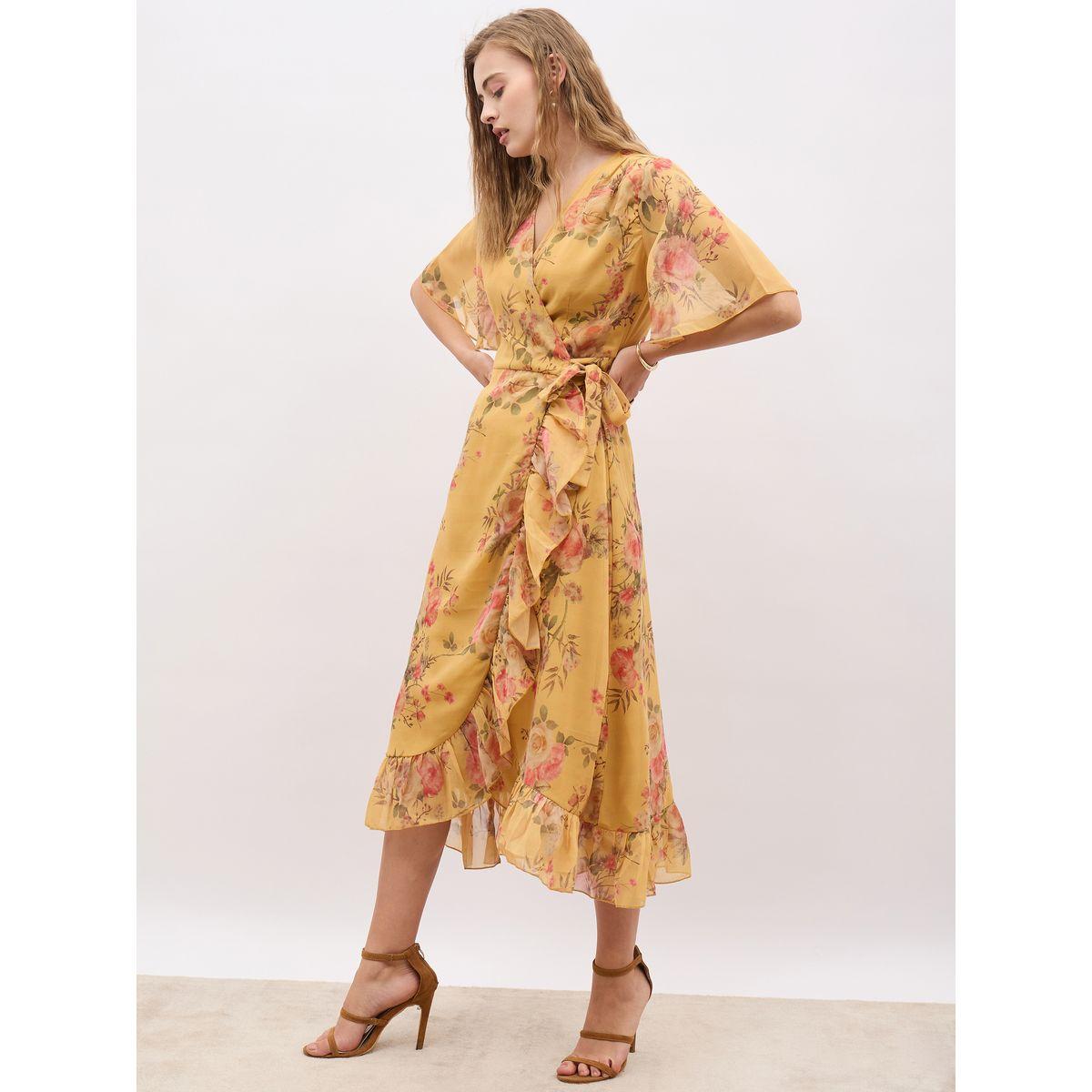 Styli Floral Print V-Neck Wrap Midi Dress-women-clothing-dresses-image-3