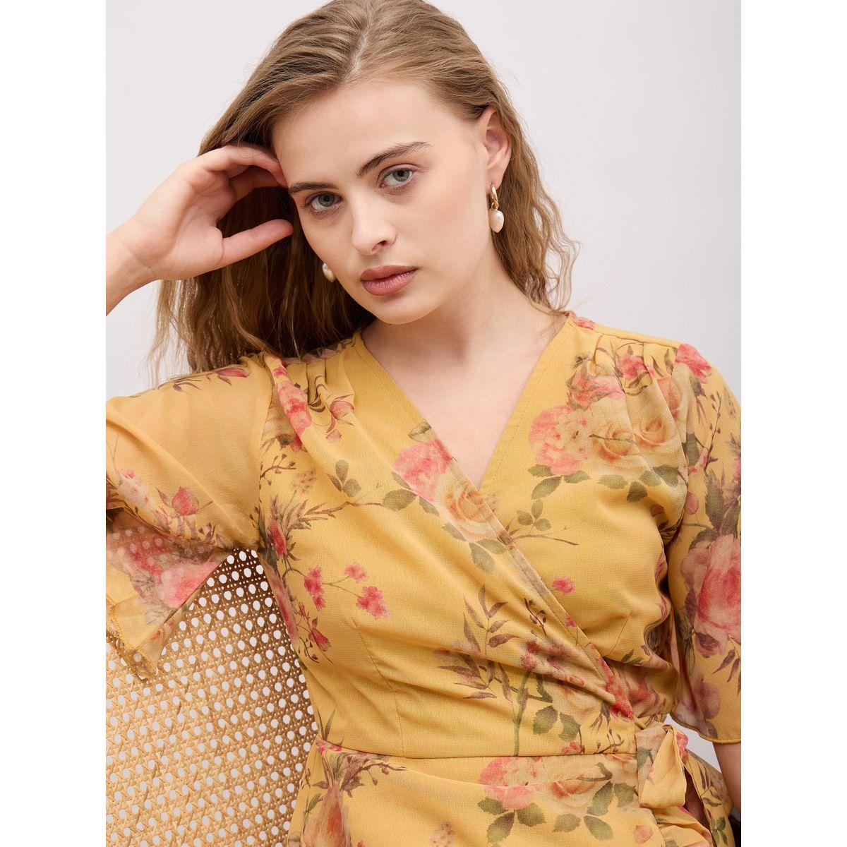 Styli Floral Print V-Neck Wrap Midi Dress-women-clothing-dresses-image-4