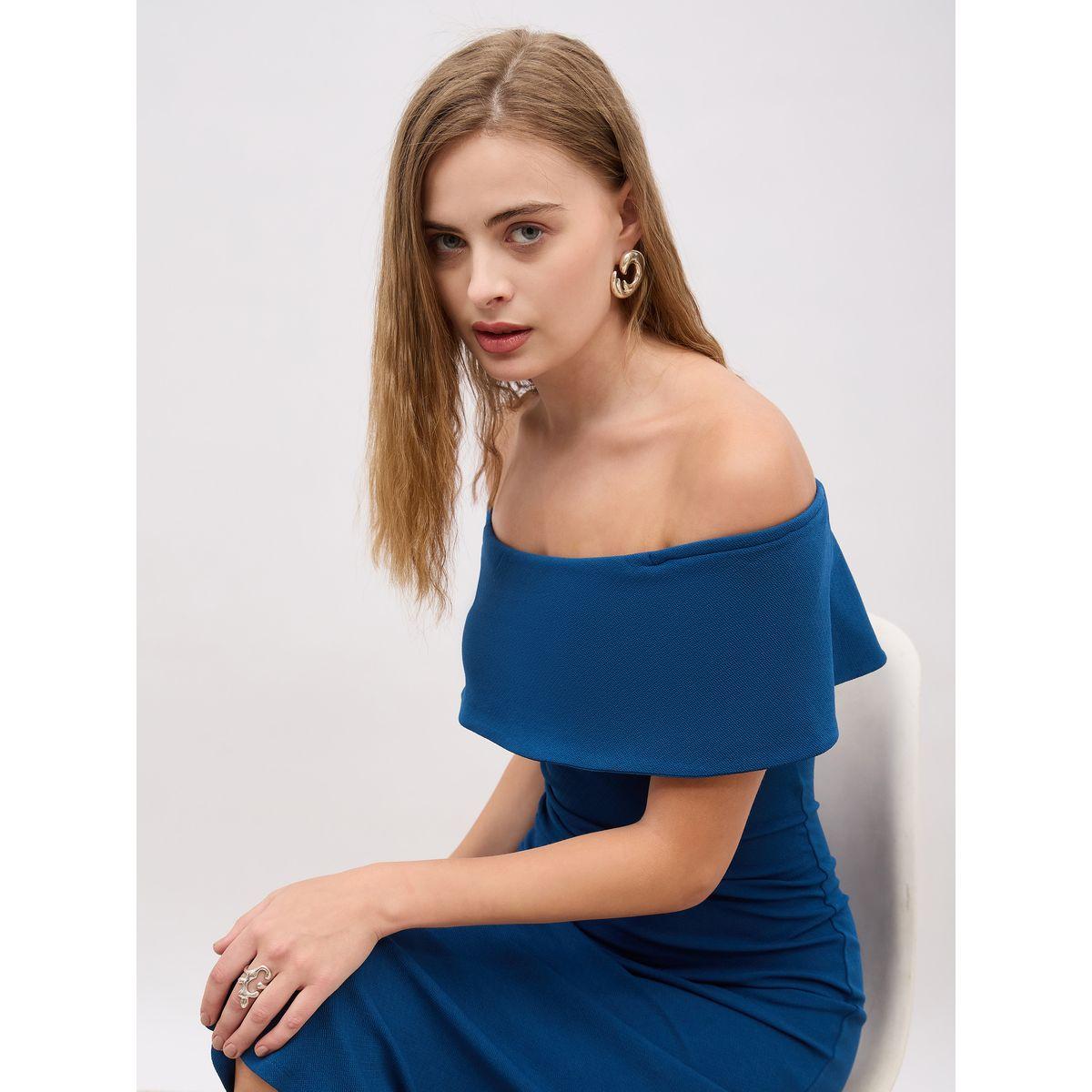Styli  Plain Off Shoulder Neck Bodycon Midi Dress-women-clothing-dresses-image-6