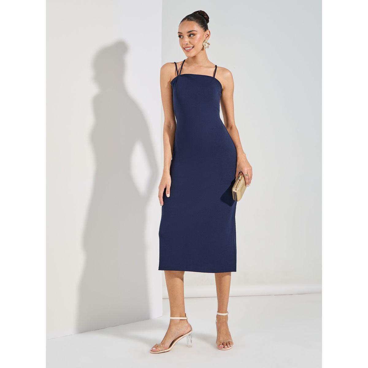 فستان ميدي ضيق بحمالات كتف-women-clothing-dresses-image-2