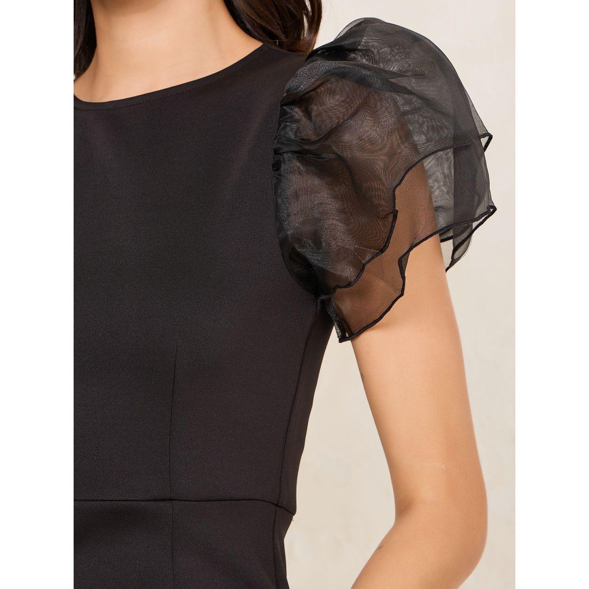فستان ميدي باكمام اورجانزا منفوخة-women-clothing-dresses-image-4