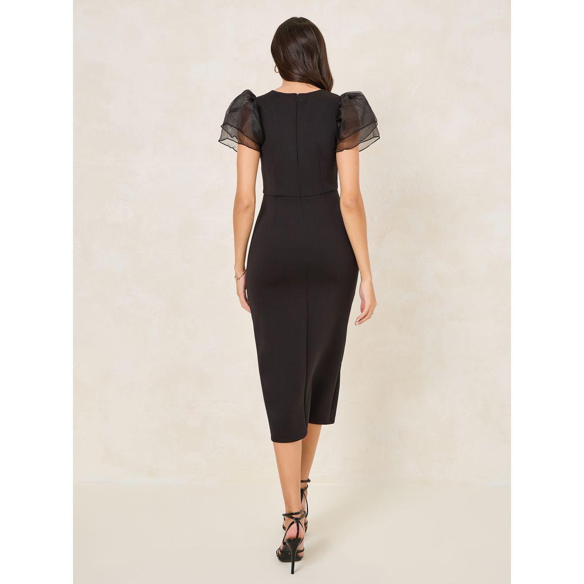 فستان ميدي باكمام اورجانزا منفوخة-women-clothing-dresses-image-5