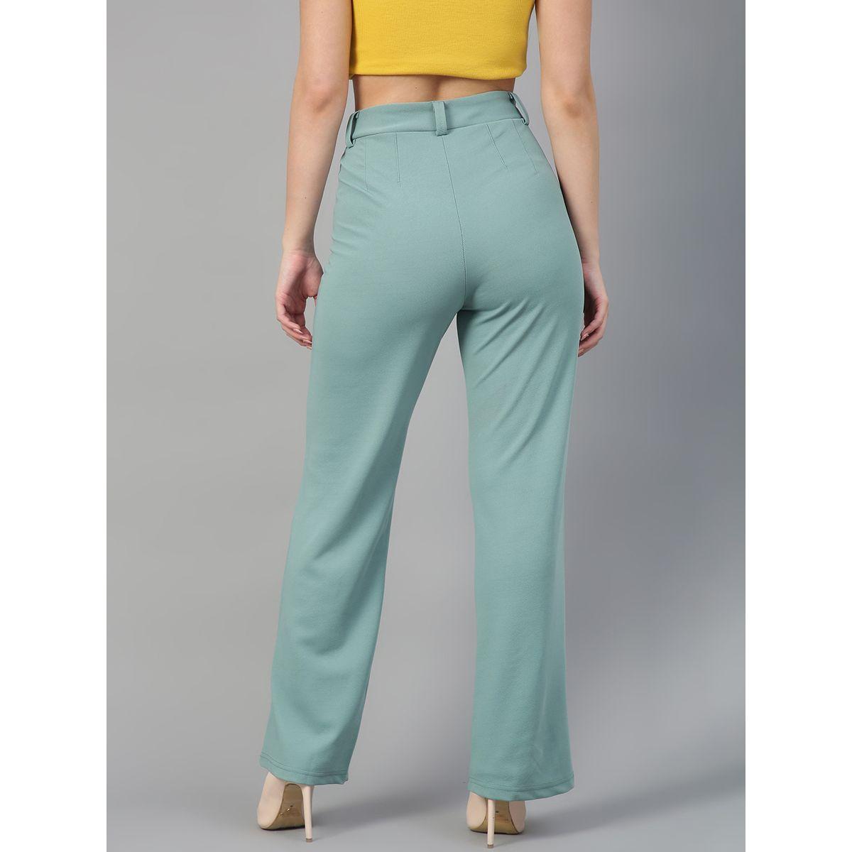 بنطال بقصة ارجل مستقيمة وتفاصيل محزوزة كوتي × ستايلي-women-clothing-bottoms-trousers-image-3