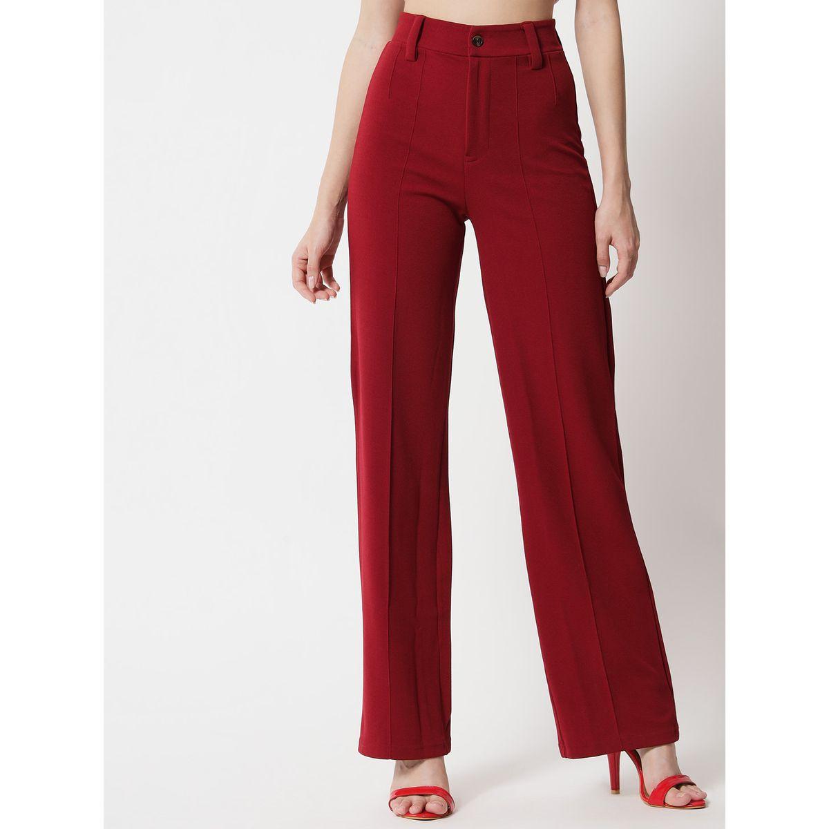 Kotty Pintuck Detail High Rise Straight Leg Trousers-women-clothing-bottoms-trousers-image-1