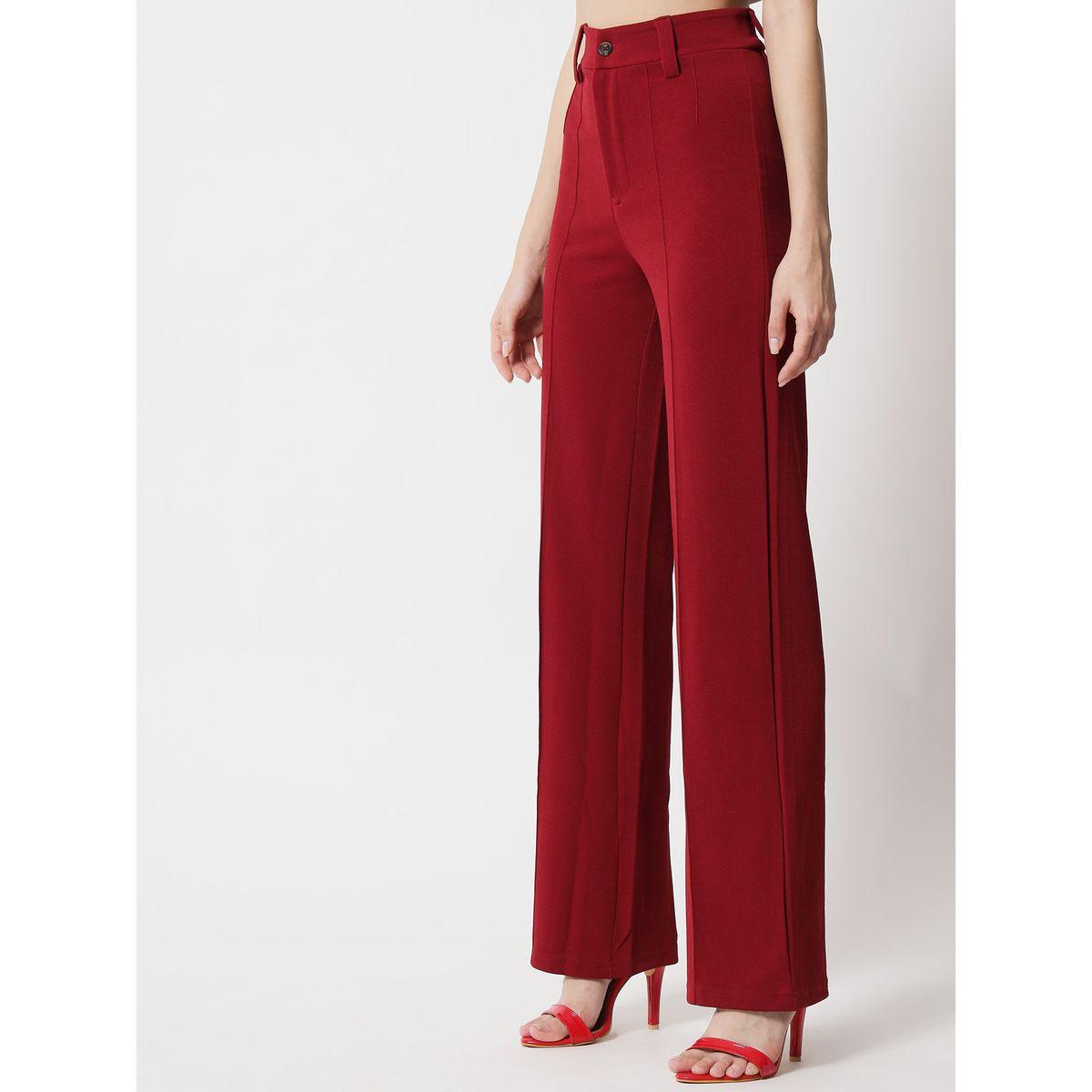 بنطال بقصة ارجل مستقيمة وتفاصيل محزوزة-women-clothing-bottoms-trousers-image-7