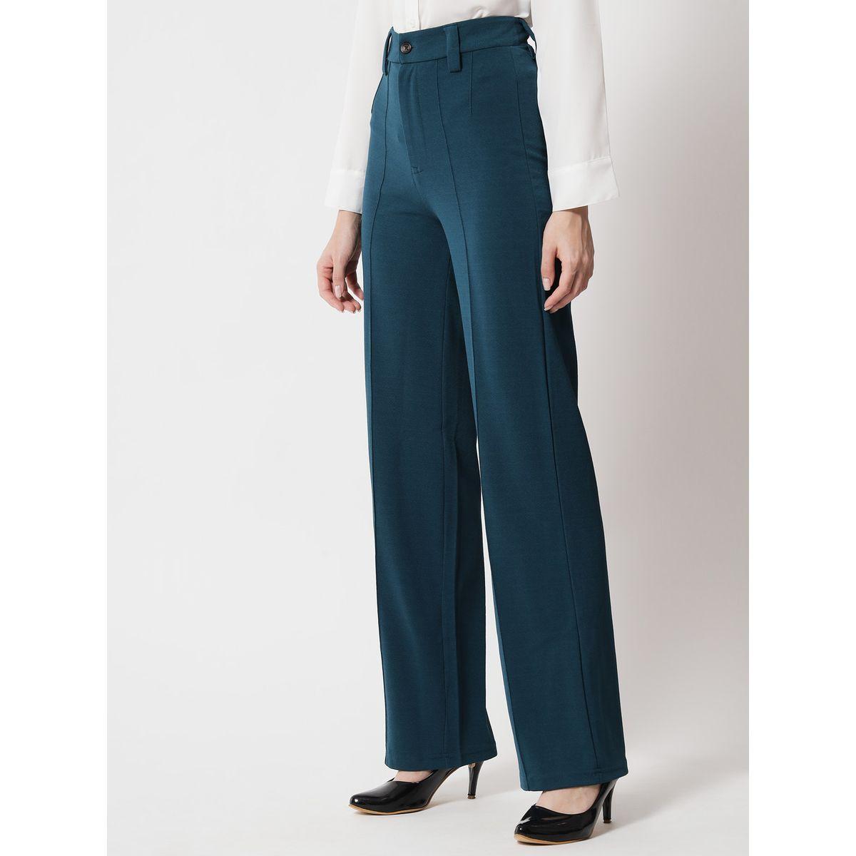 Kotty Pintuck Detail High Rise Straight Leg Trousers-women-clothing-bottoms-trousers-image-2