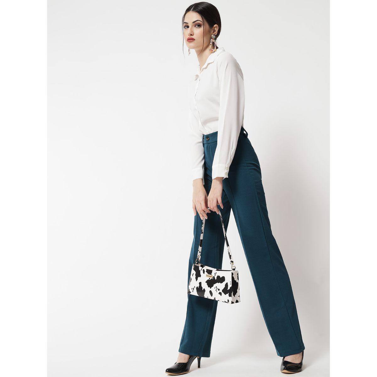 Kotty Pintuck Detail High Rise Straight Leg Trousers-women-clothing-bottoms-trousers-image-5