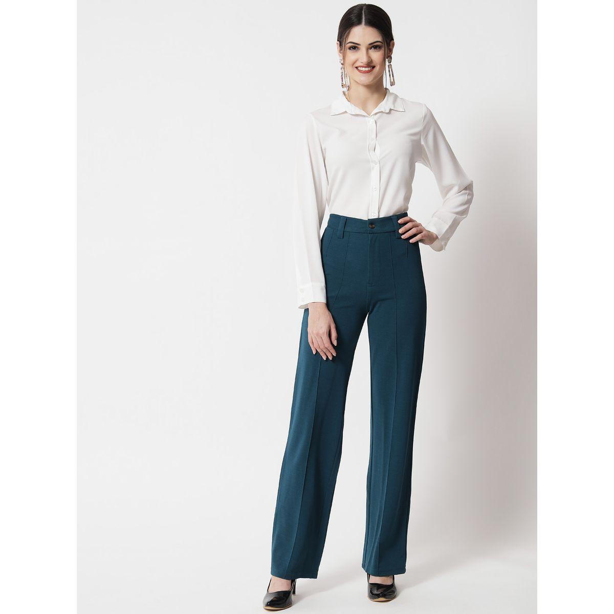 Kotty Pintuck Detail High Rise Straight Leg Trousers-women-clothing-bottoms-trousers-image-7