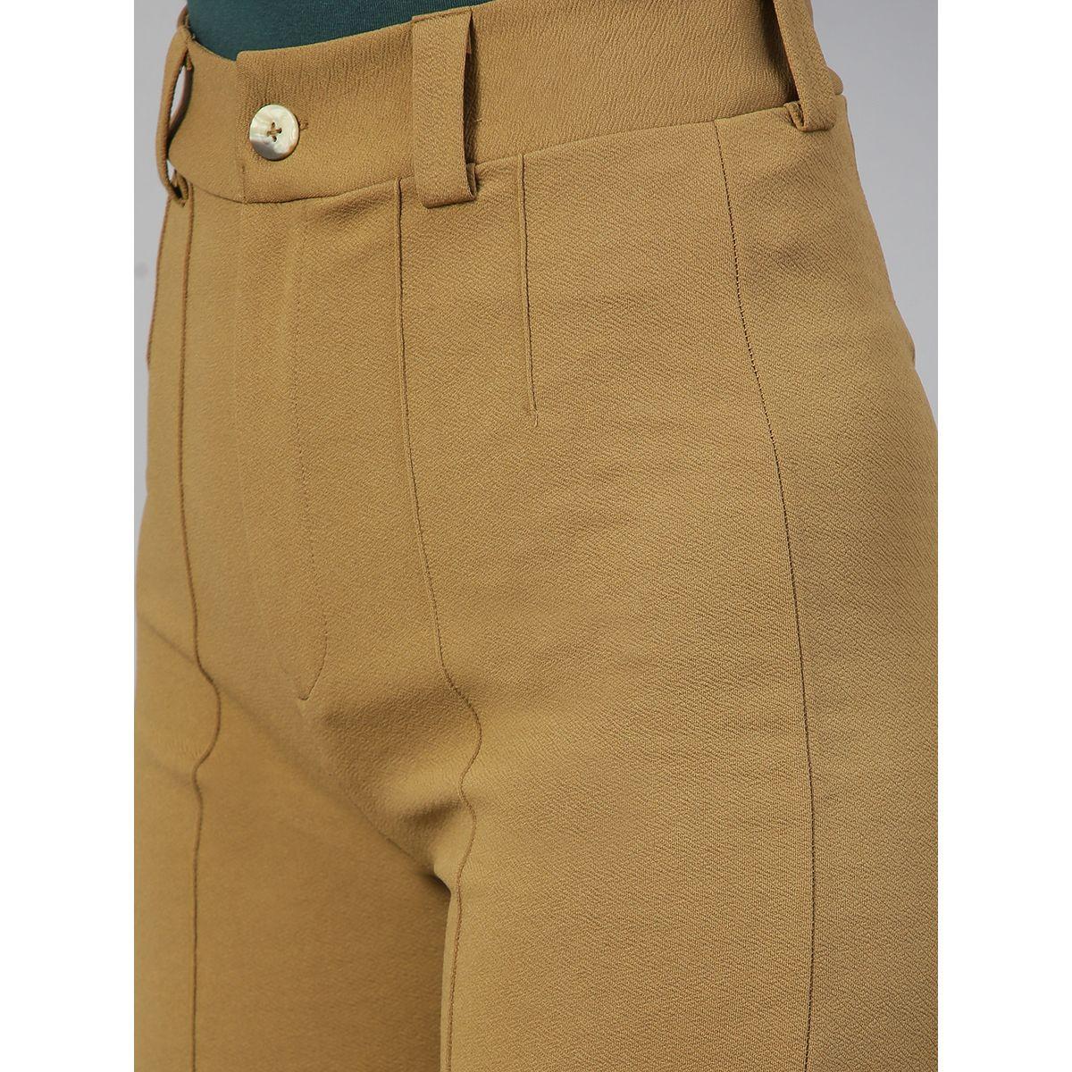 Kotty X Styli  Pintuck Detail Mid Rise Straight Leg Trousers-women-clothing-bottoms-trousers-image-4