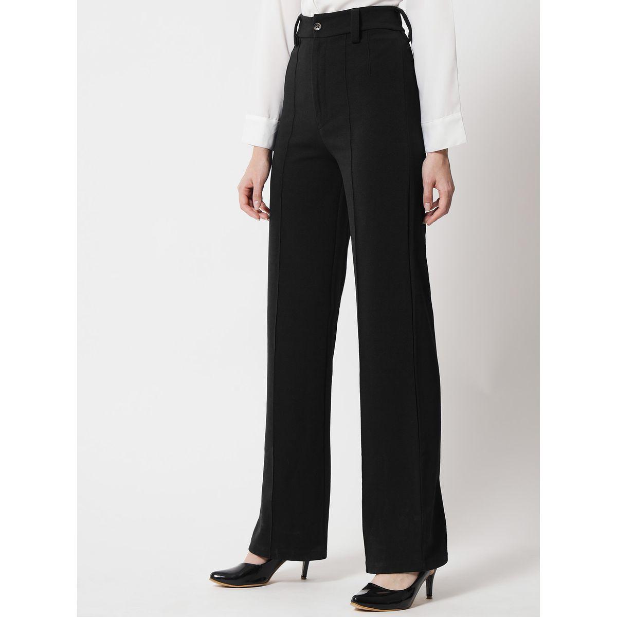 بنطال بقصة ارجل مستقيمة وتفاصيل محزوزة-women-clothing-bottoms-trousers-image-2