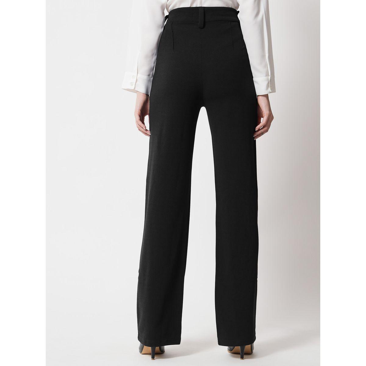 بنطال بقصة ارجل مستقيمة وتفاصيل محزوزة-women-clothing-bottoms-trousers-image-3