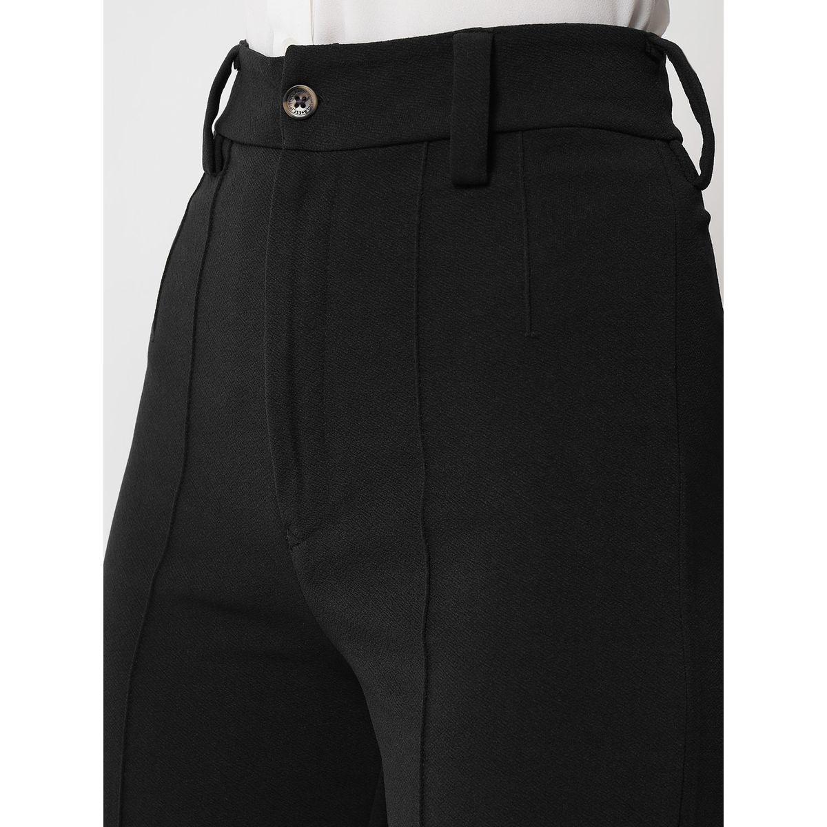 بنطال بقصة ارجل مستقيمة وتفاصيل محزوزة-women-clothing-bottoms-trousers-image-4