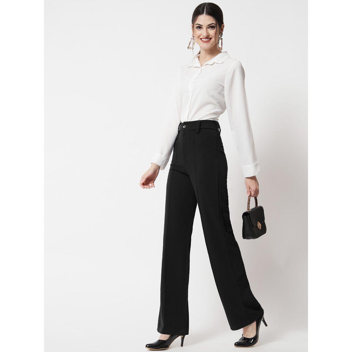 بنطال بقصة ارجل مستقيمة وتفاصيل محزوزة-women-clothing-bottoms-trousers-image-5