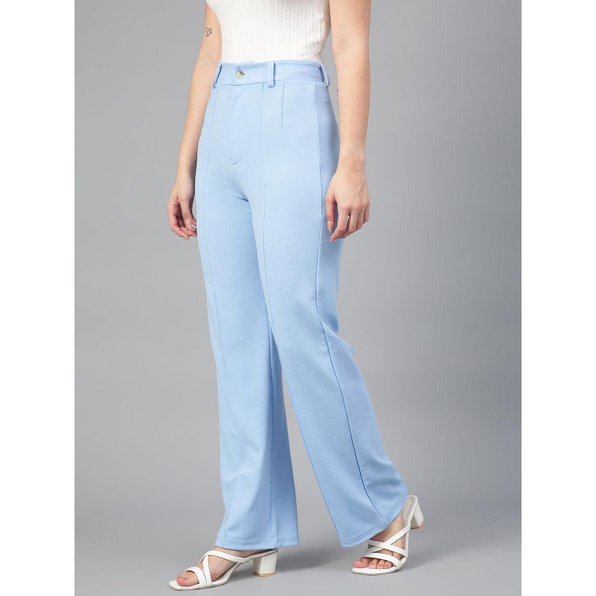 بنطال بقصة ارجل مستقيمة وتفاصيل محزوزة كوتي × ستايلي-women-clothing-bottoms-trousers-image-2