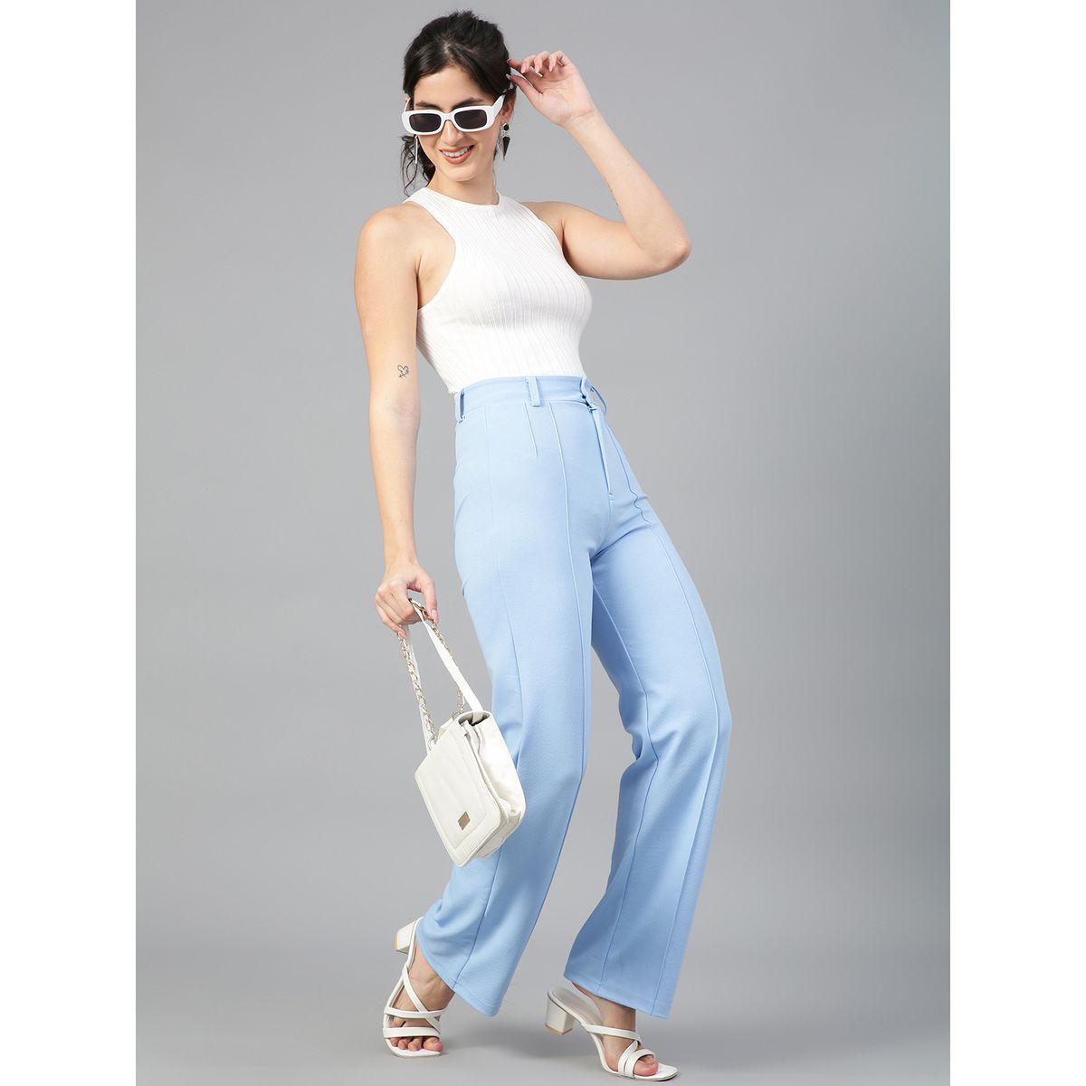 بنطال بقصة ارجل مستقيمة وتفاصيل محزوزة كوتي × ستايلي-women-clothing-bottoms-trousers-image-5