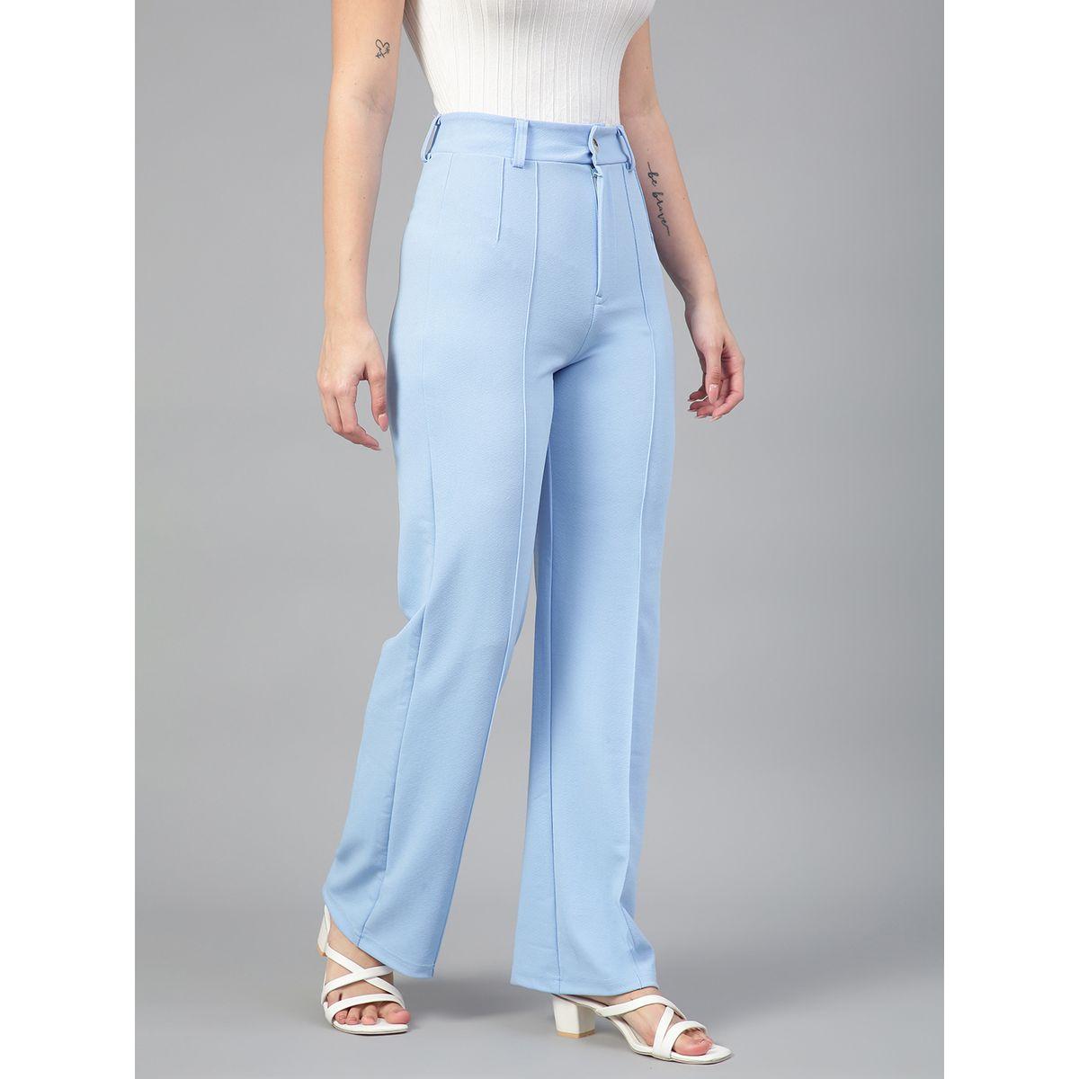 بنطال بقصة ارجل مستقيمة وتفاصيل محزوزة كوتي × ستايلي-women-clothing-bottoms-trousers-image-7
