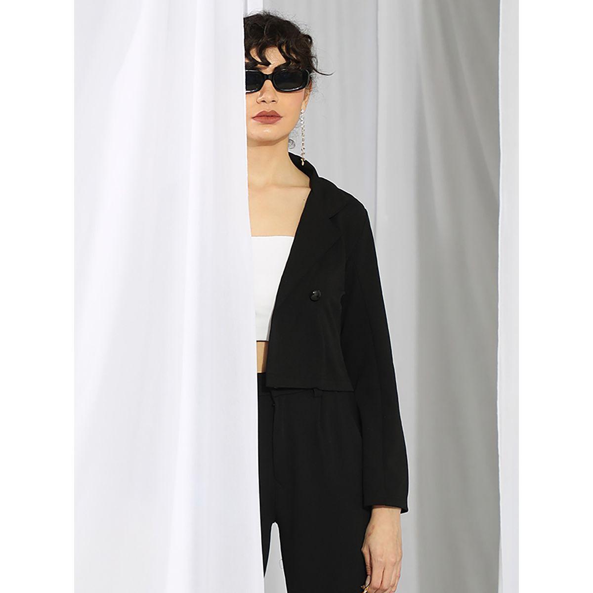 Kotty X Styli  Solid Single Breasted Crop Blazer-women-clothing-coatsandjackets-blazers-image-3