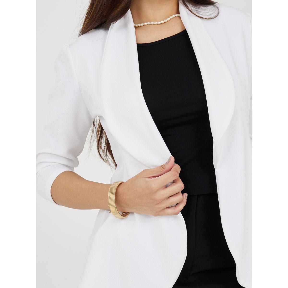 Kotty X Styli  Frill Edge Open Front Casual Blazer-women-clothing-coatsandjackets-blazers-image-3