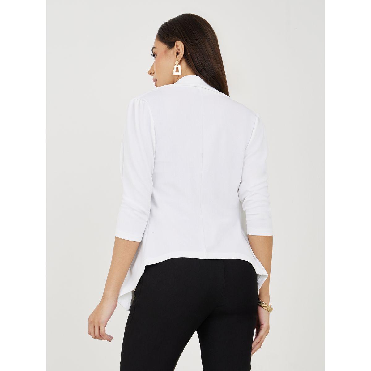 Kotty X Styli  Frill Edge Open Front Casual Blazer-women-clothing-coatsandjackets-blazers-image-4