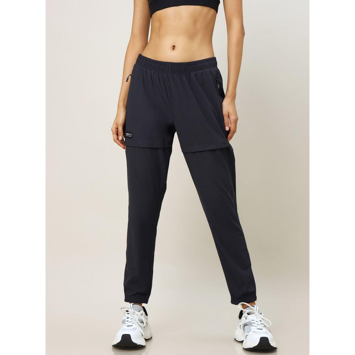 Technosport Solid Zip Pocket Joggers with Anti Microbial Properties-women-clothing-bottoms-joggers-image-1