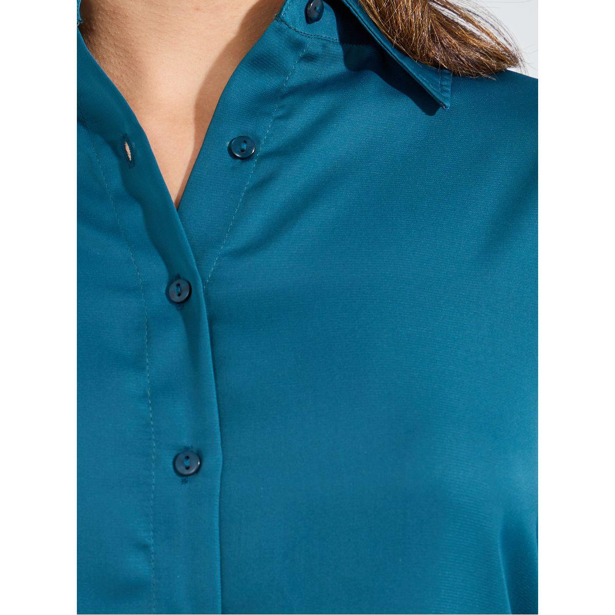 Styli Limited Solid Button Down Shirt & Midi Skirt Co-Ords-women-clothing-coordsets-image-4