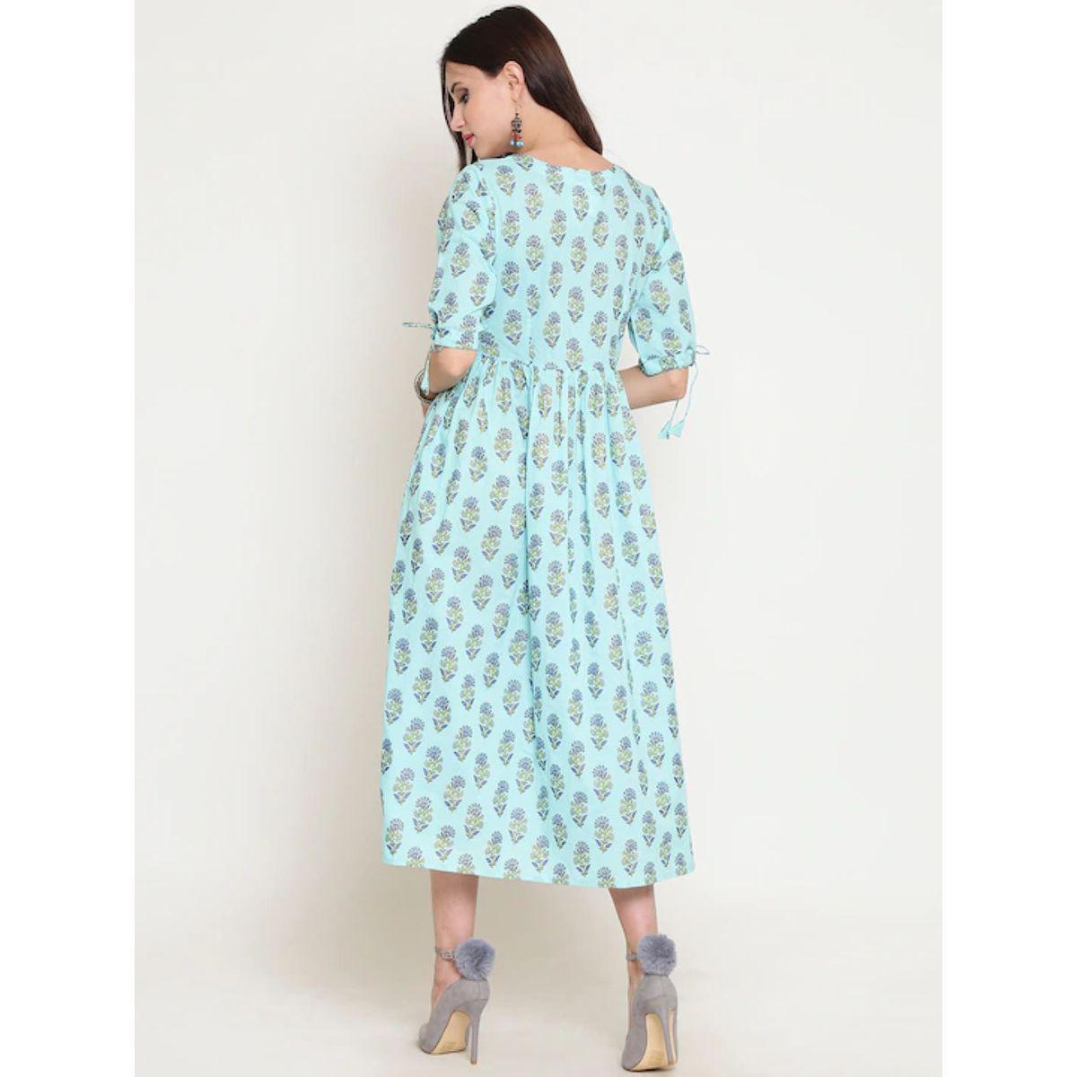 Sera X Styli  Floral Print Fit & Flare Cotton Midi Dress-women-clothing-dresses-image-3