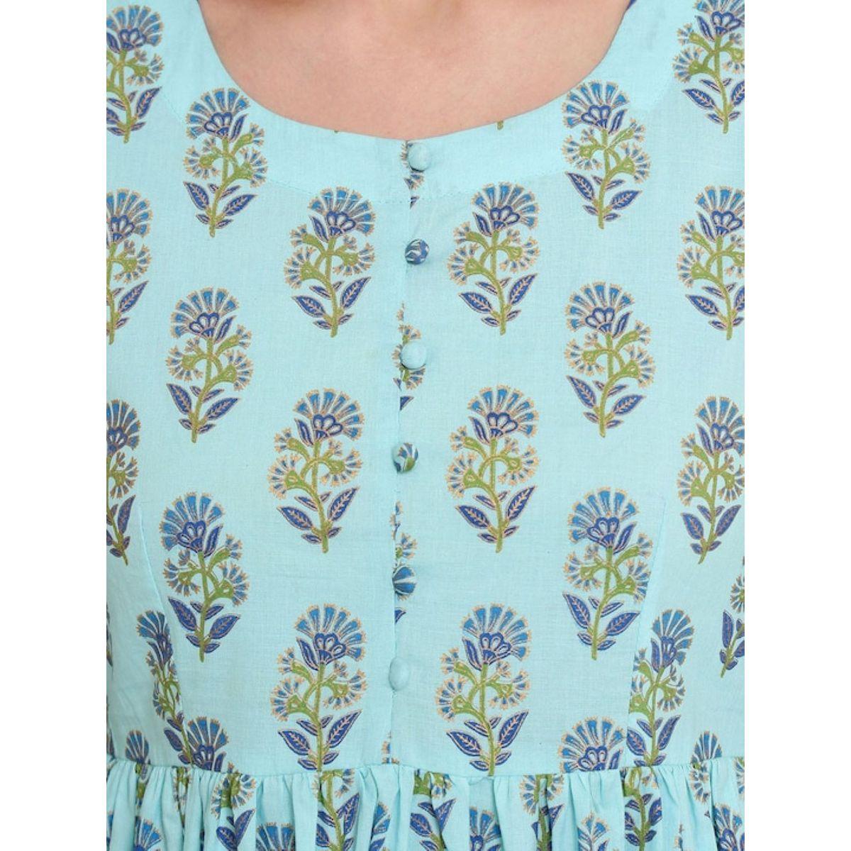 Sera X Styli  Floral Print Fit & Flare Cotton Midi Dress-women-clothing-dresses-image-4