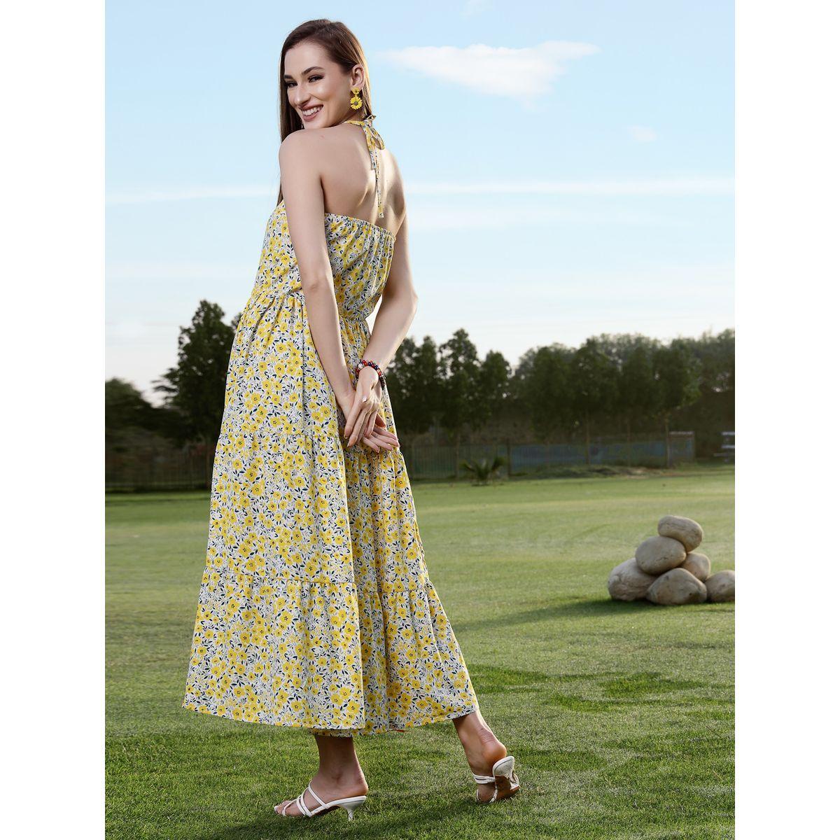 Sera X Styli  Floral Print Halter Neck Tiered Maxi Dress-women-clothing-dresses-image-3