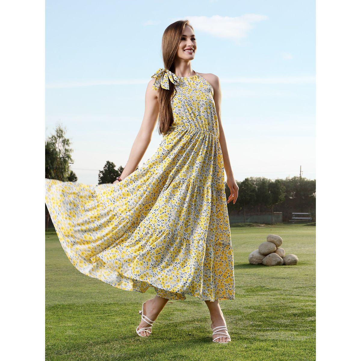 Sera X Styli  Floral Print Halter Neck Tiered Maxi Dress-women-clothing-dresses-image-5