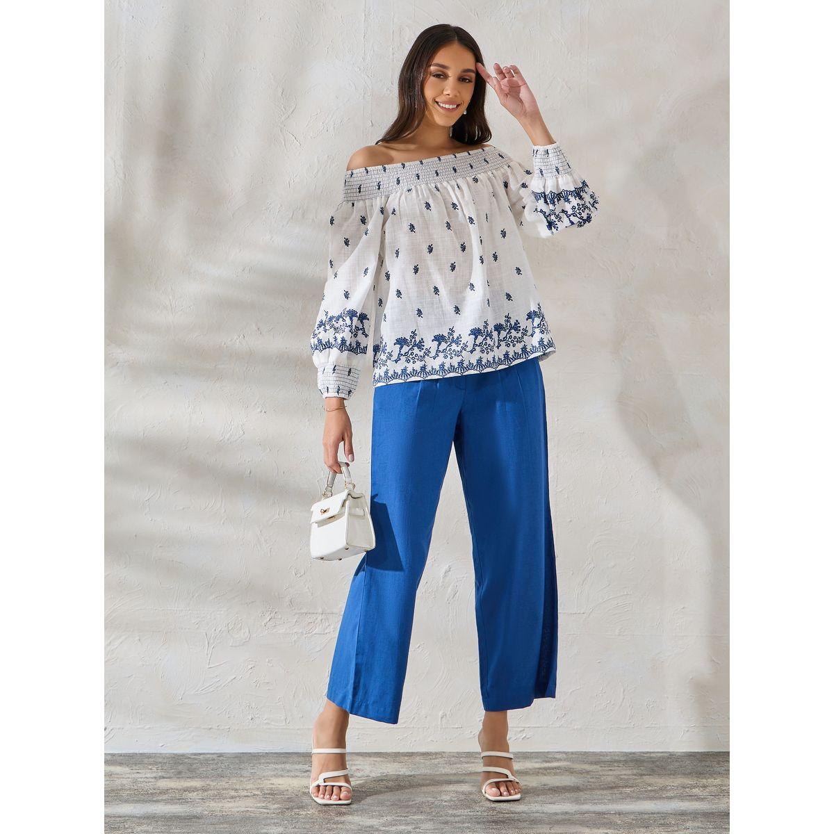 Styli Elevate Printed Off-Shoulder Balloon Sleeve Top-women-clothing-shirtsandblouses-blouses-image-2