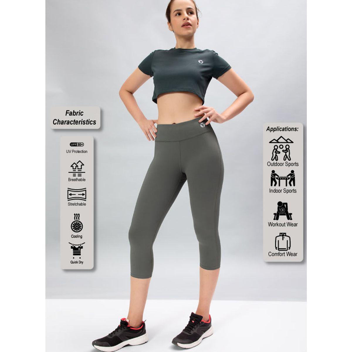 Technosport Logo Detail 3/4 Length Tights-women-clothing-sportswearandactivewear-bottoms-image-4
