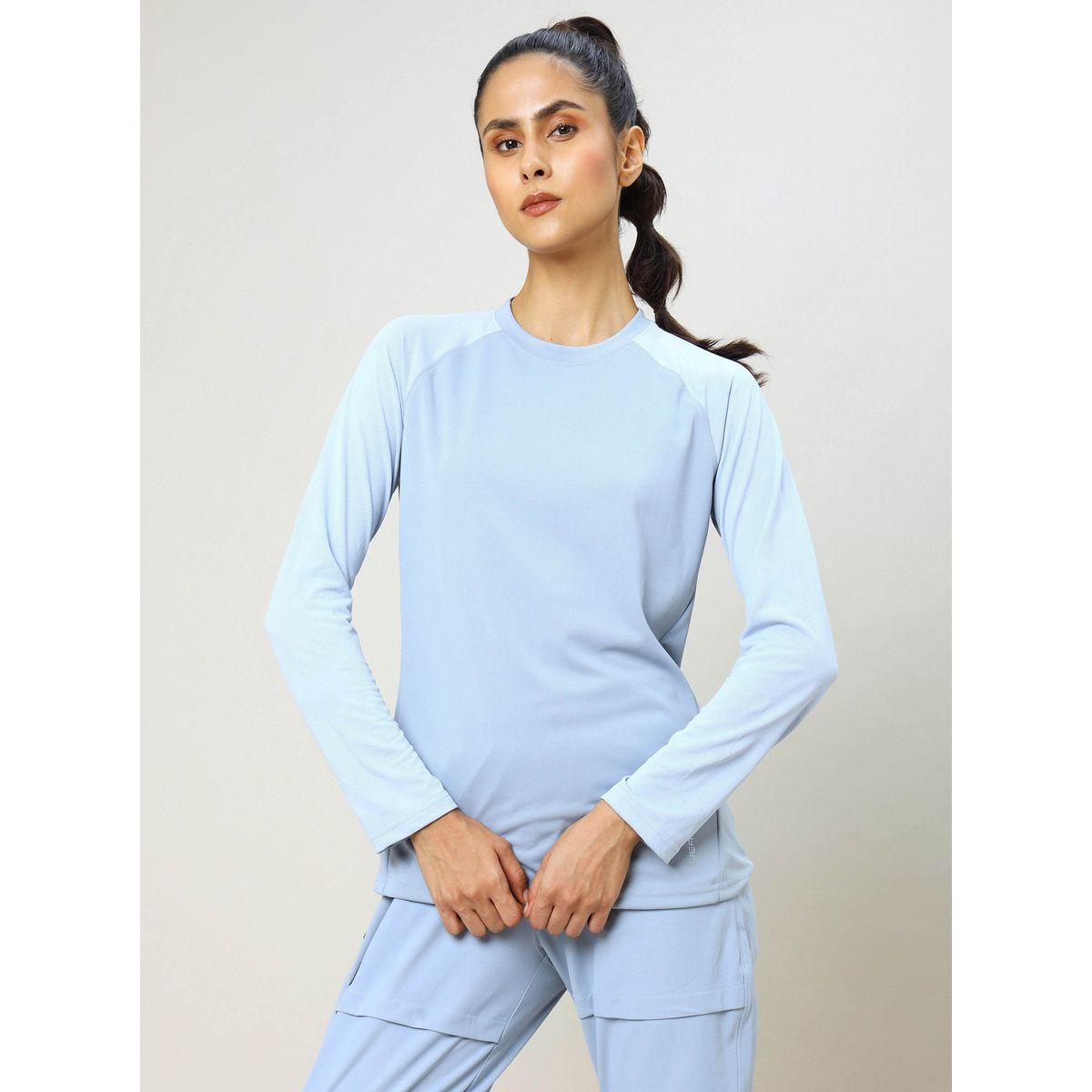 Technosport Colorblock T-Shirt with Raglan Sleeves-women-clothing-sportswearandactivewear-tshirtsandvests-image-1