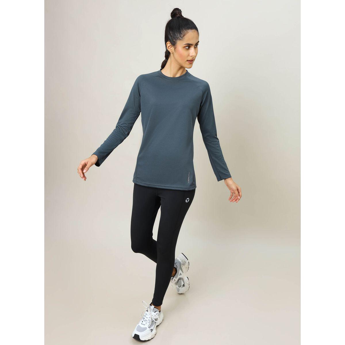 Technosport Solid T-Shirt with Long Sleeves-women-clothing-sportswearandactivewear-tshirtsandvests-image-2