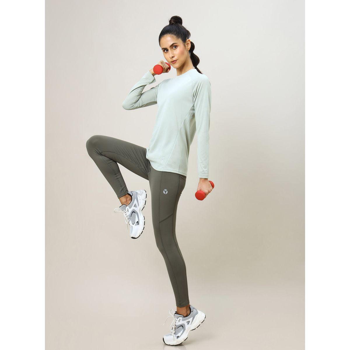 Technosport Solid T-Shirt with Long Sleeves-women-clothing-sportswearandactivewear-tshirtsandvests-image-2