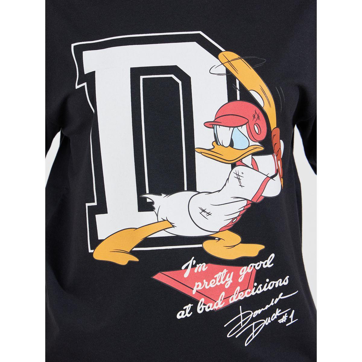 Styli Donald Duck Graphic Oversized T-Shirt with Dropped Shoulder-women-clothing-tshirts-image-3